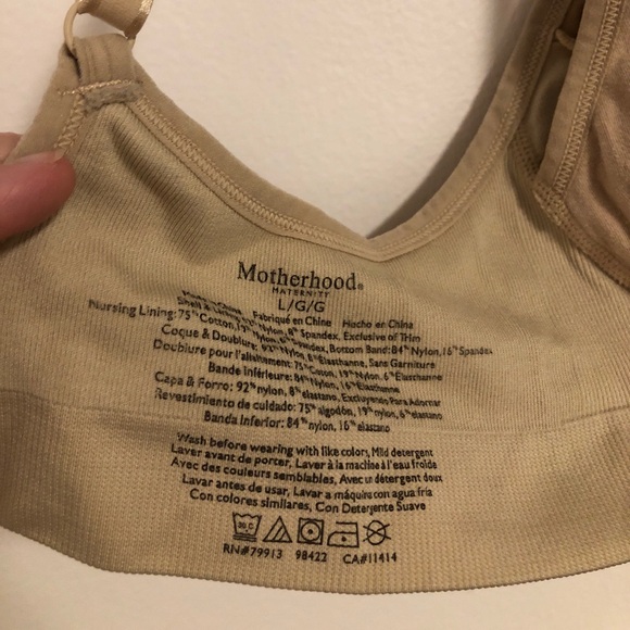 Motherhood Maternity Nursing Bra, Light Nude, Size L - Picture 5 of 6